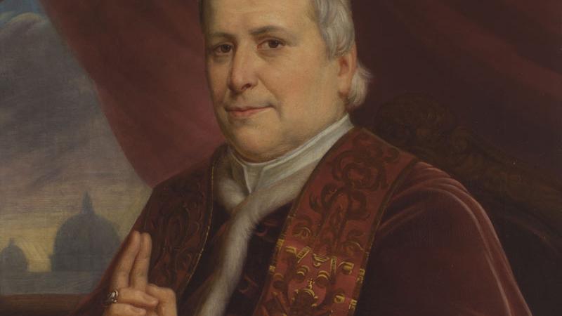 Detalle retrato Papa Pio IX. Archivo CNCR, Correa, C. 2016