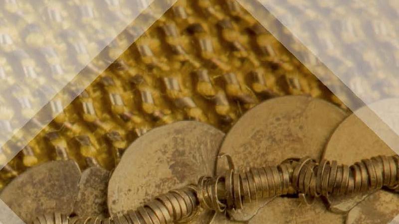 Detalle rotura y faltante en lentejuela del alzacuellos de la Colección Inaugural de 1882.Museo Histórico Dominico, Archivo CNCR,(Rivas, V. 2015) Detalle rotura y faltante en lentejuela del alzacuellos de la Colección Inaugural de 1882.Museo Histórico Diminico, Archivo CNCR (Rivas, V. 2015)