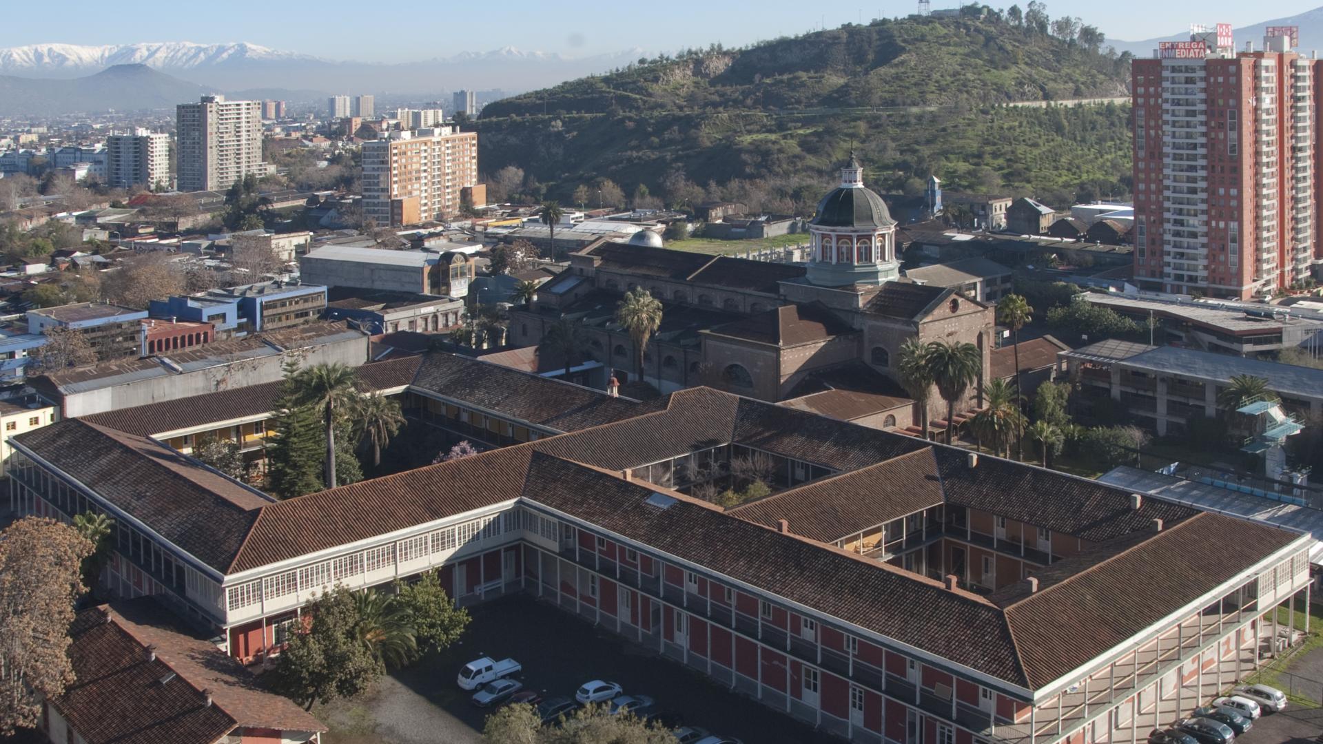 Vista aérea del Centro Patrimonial Recoleta Dominica (Archivo CNCR).