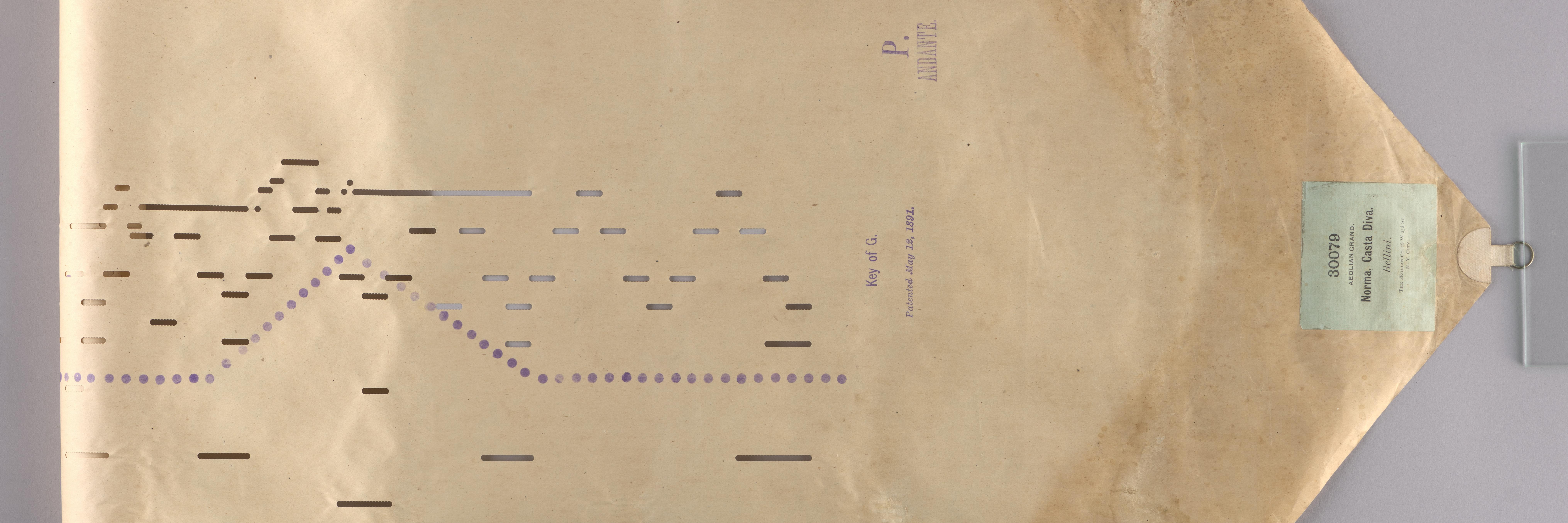 Rollo de pianola extendido