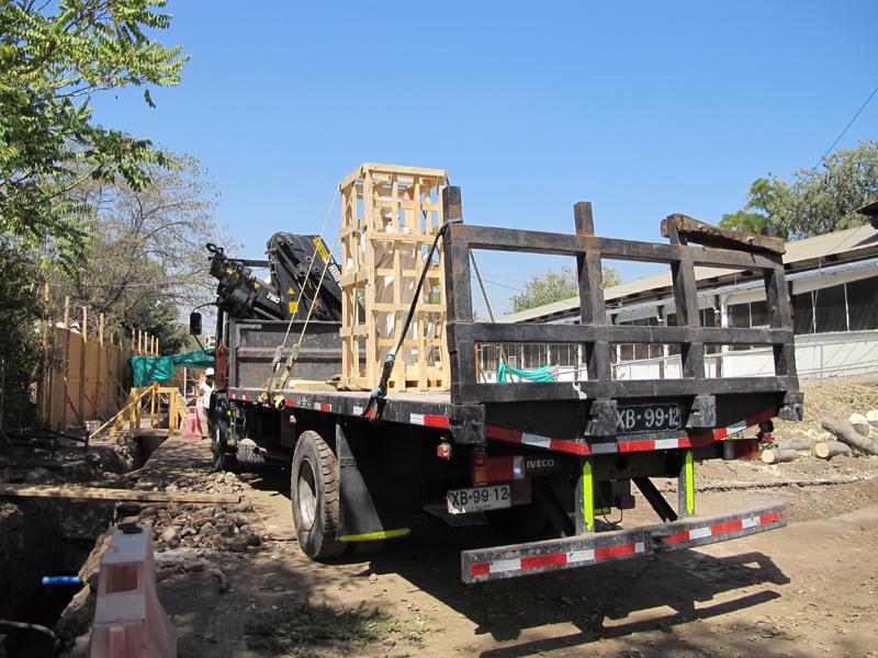 Transporte de la escultura