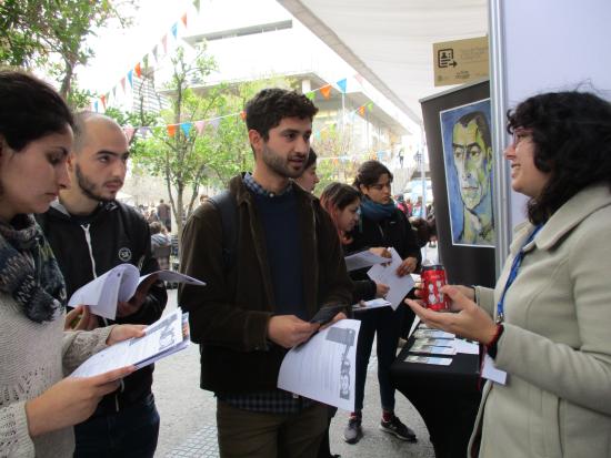 Natalia Naranjo, dando a conocer el Programa de Prácticas y Pasantías. ( Archivo CNCR, Avendaño, M.P. 2019)