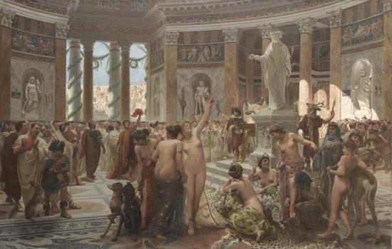 Catón en la fiestas florales de Roma