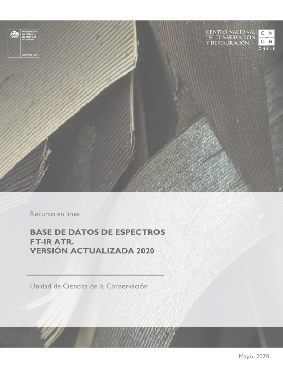 Base de datos de espectros FT-IR-ATR. Versión actualizada. 2020.