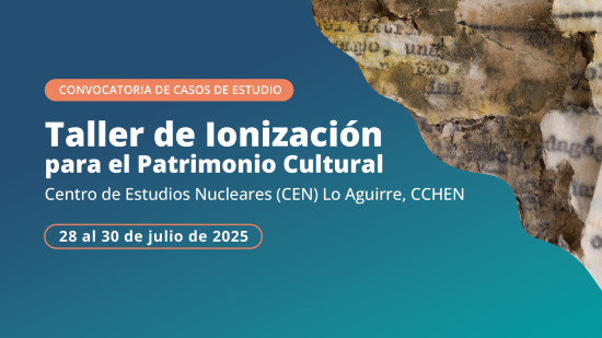 Afiche "Taller de Ionización para el Patrimonio Cultural" (Schliebener, C. 2025. Archivo CNCR).
