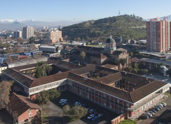 Vista aérea del Centro Patrimonial Recoleta Dominica (Archivo CNCR).