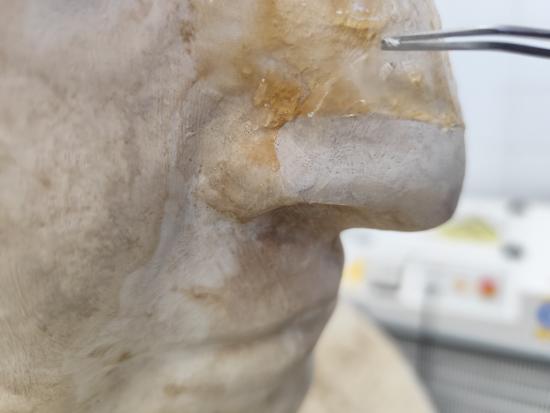 Proceso de limpieza con gel de agar-agar 