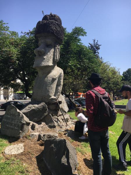 Registro en terreno de Los Monumentos Públicos en eje Alameda.