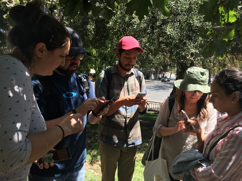 Registro en terreno de los Monumentos Públicos en eje Alameda.