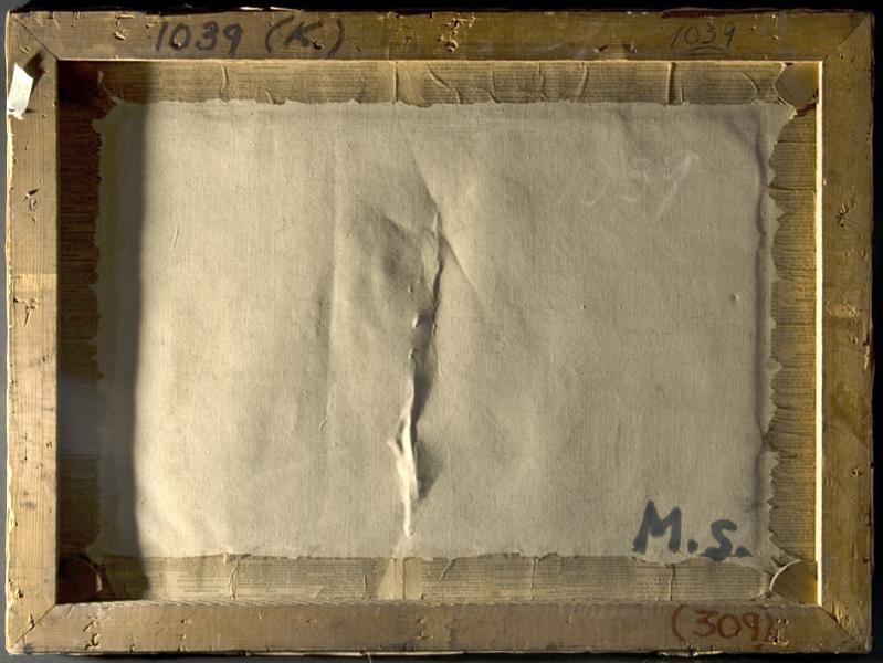 Reverso de la obra con luz rasante. Rivas, V. 2012