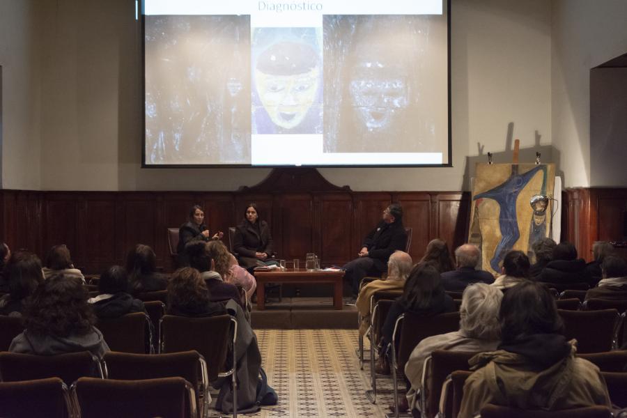 Ana Anselmo y Milena Rojas del MVP junto a Juan Manuel Martínez del CNCR.