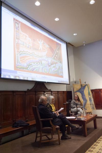 Santiago Aránguiz junto a María Victoria Carvajal.