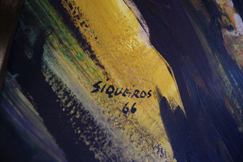 Detalle de la firma del artista David Alfaro Siqueiros