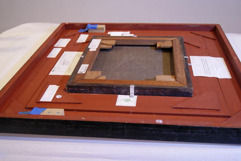 Reverso de la obra &quot;Invierno&quot;