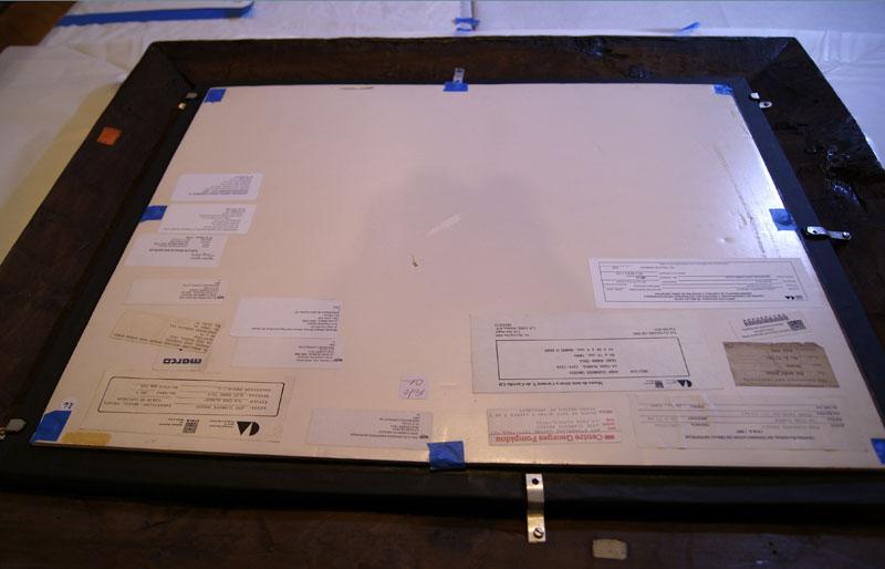 Reverso de la obra &quot;La casa blanca&quot;