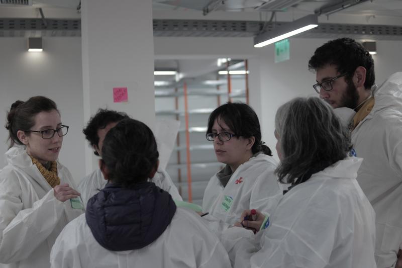 Reunión de equipo verde.