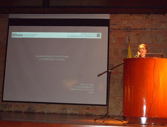 C. Ossa durante su exposición. Benavente, A. 2012, Archivo CNCR