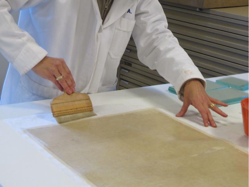 Trabajando en la obra.