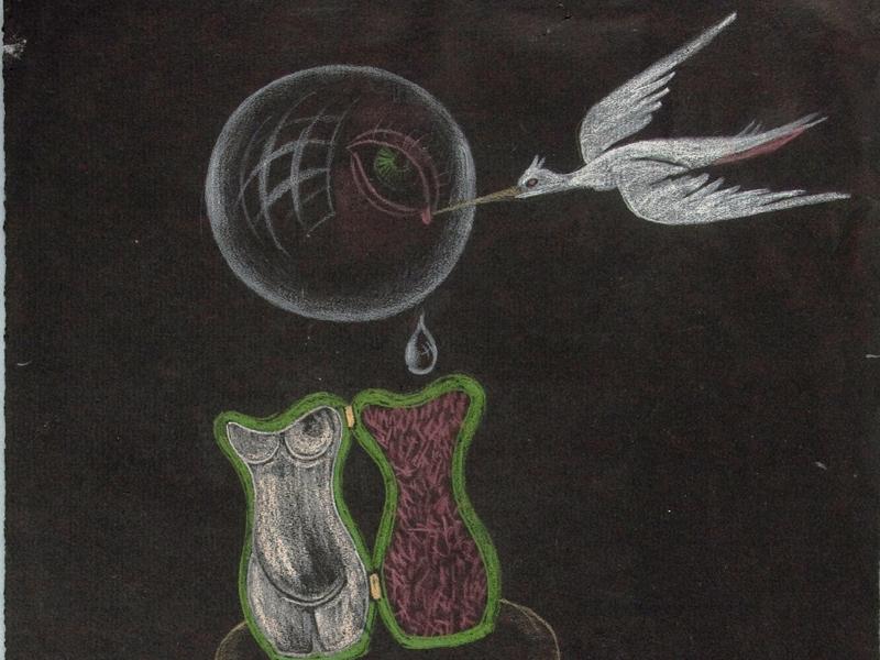 Detalle de Cadáver Exquisito de André Breton