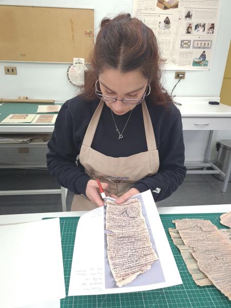 Corte de facsímil de prueba