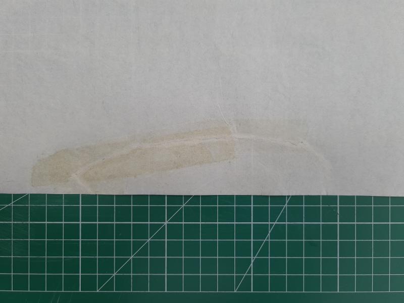 Figura 29. Sismograma núm.  25 del terremoto de 1960 después de tratamiento para eliminar manchas (Fotografía: Hortuvia Atenas, V. 2021. Archivo CNCR. UPGD886.48). upgd886.48.jpg