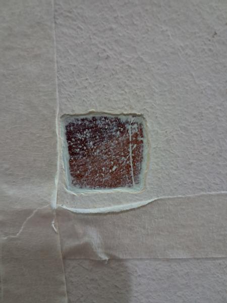 Despeje de ventana de sondeo del muro (Pérez, M. 2024. Archivo CNCR).